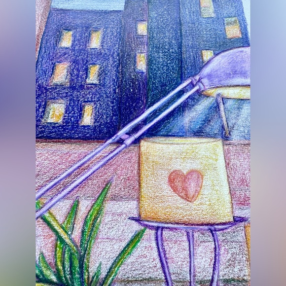 NEW Handmade Hand Crafted Pencil Drawing Original Artwork Home Decor Art Love - Picture 3 of 5